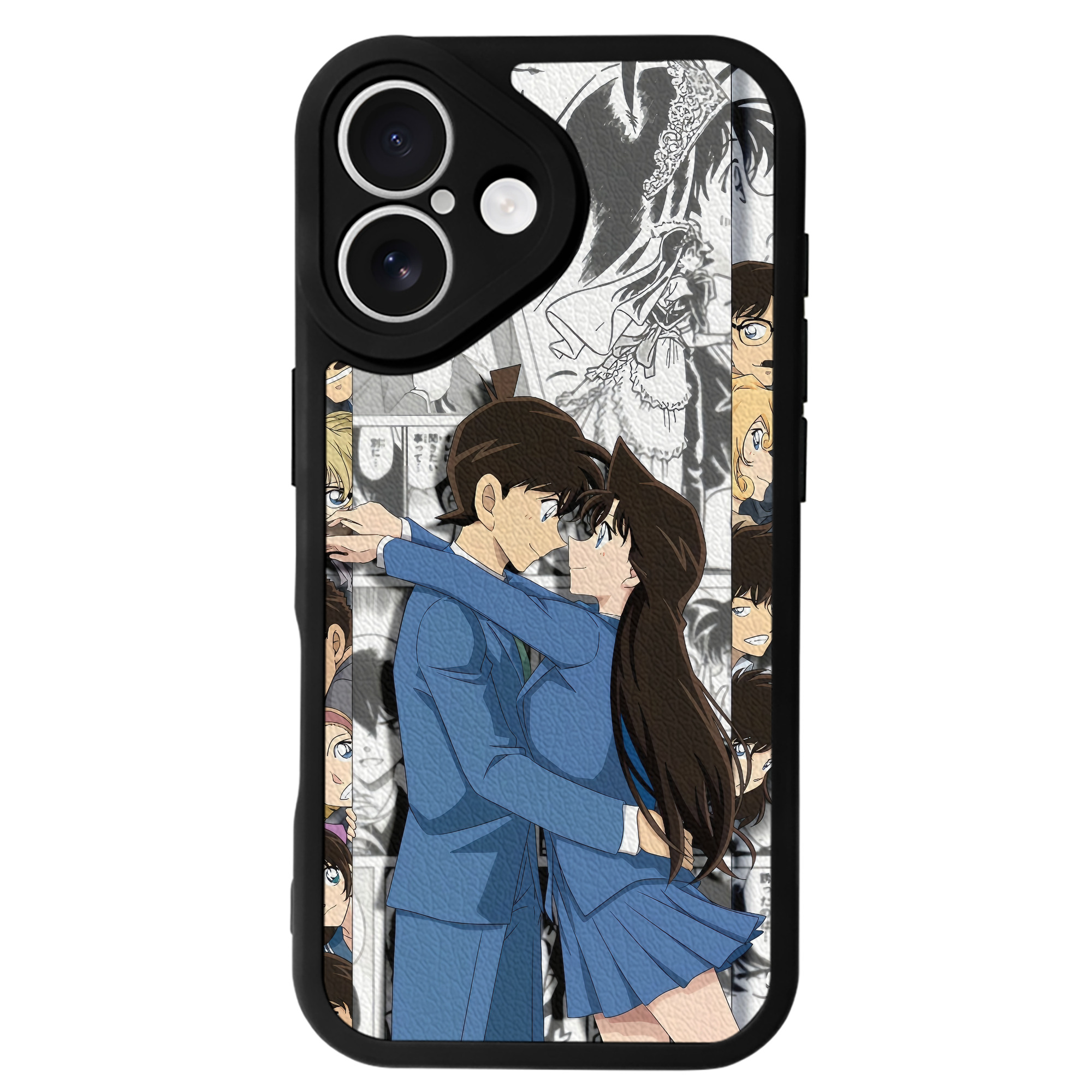 （画像用） 名探偵コナン Detective Conan 【iPhone 16シリーズ対応】シリコンスマホケース（レザー調） 材質：シリコン